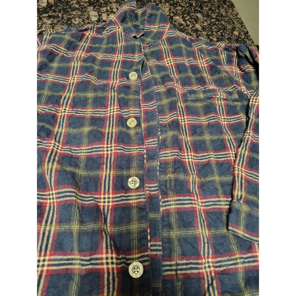 Brooks Brothers Pajama Shirt Men M Plaid Flannel Sleep Lounge - Picture 4 of 5